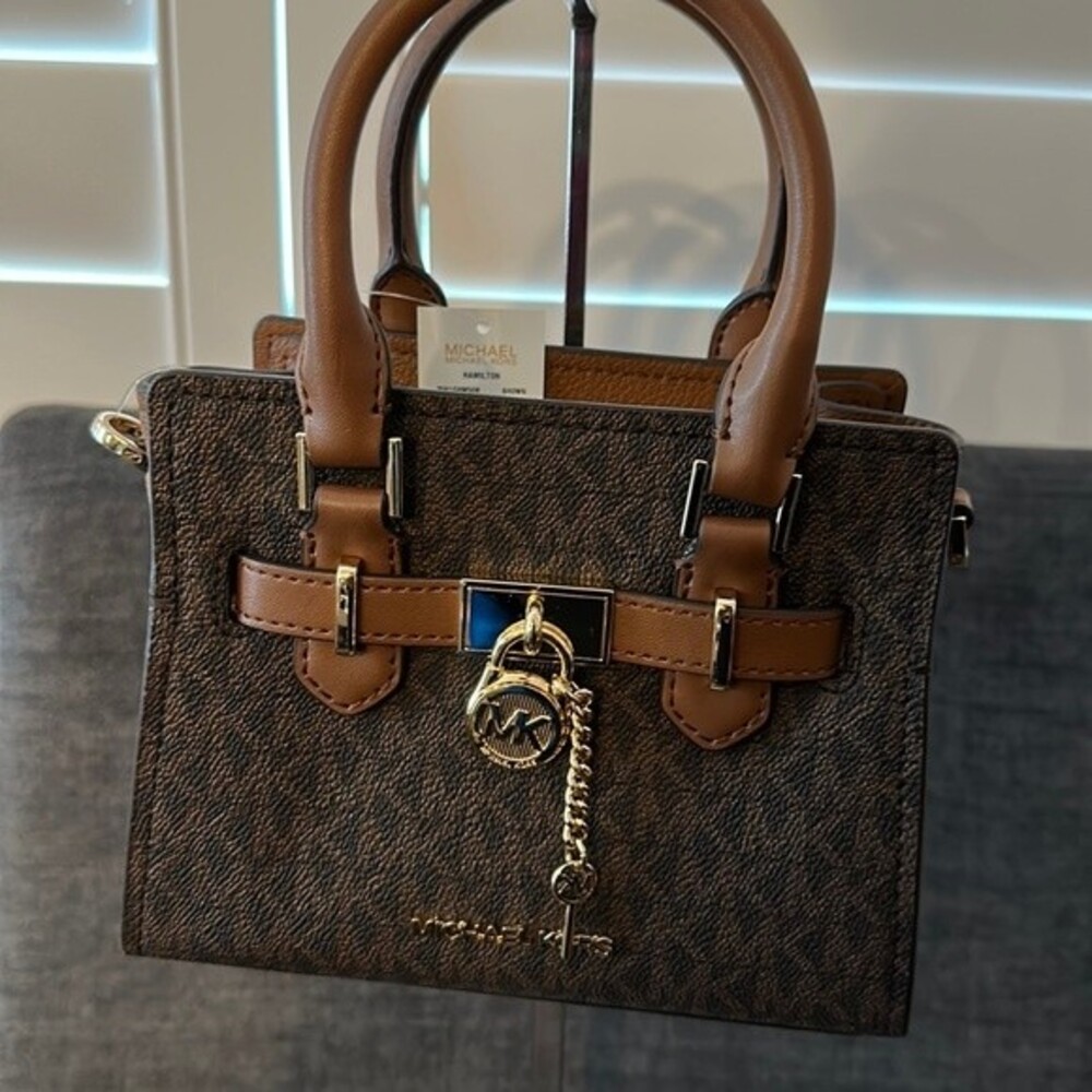 NWT Michael Kors HAMILTON SMALL Satchel Crossbody BAG - Picture 3 of 8